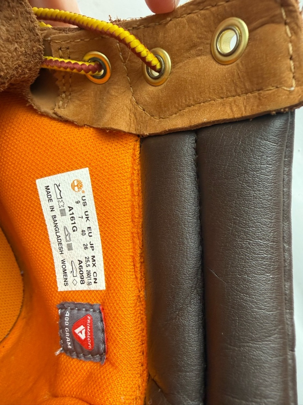 Timberland 6 Inch Waterproof Boots Women’s Size 9 Wheat Nubuck PrimaLoft A161G - Picture 5 of 7